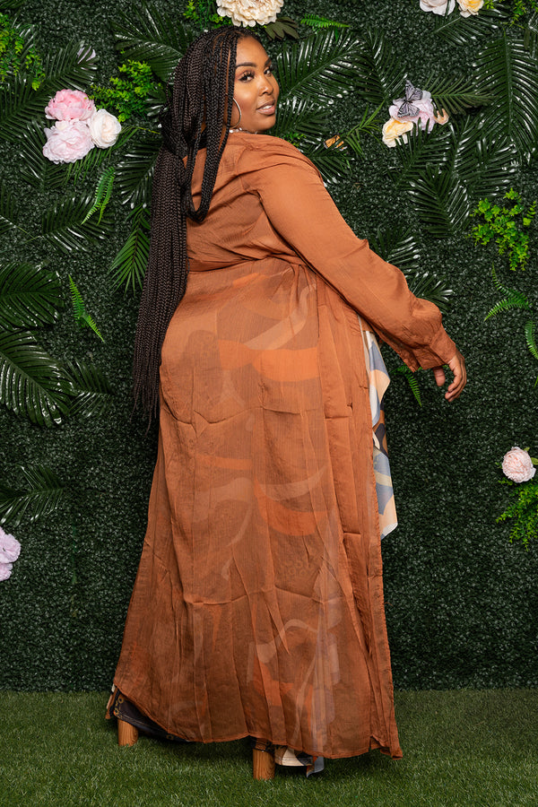 "Drape Me" Cover up - Brown